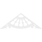Ekena Millwork Pitch Wagon Wheel Architectural Grade PVC Gable Pediment, 72"W x 27"H x 1"P (9/12) GPP072X027X100WAG - alternate 3